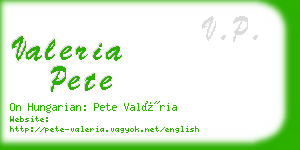 valeria pete business card